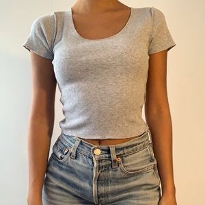 New Brandy Melville grey top one size